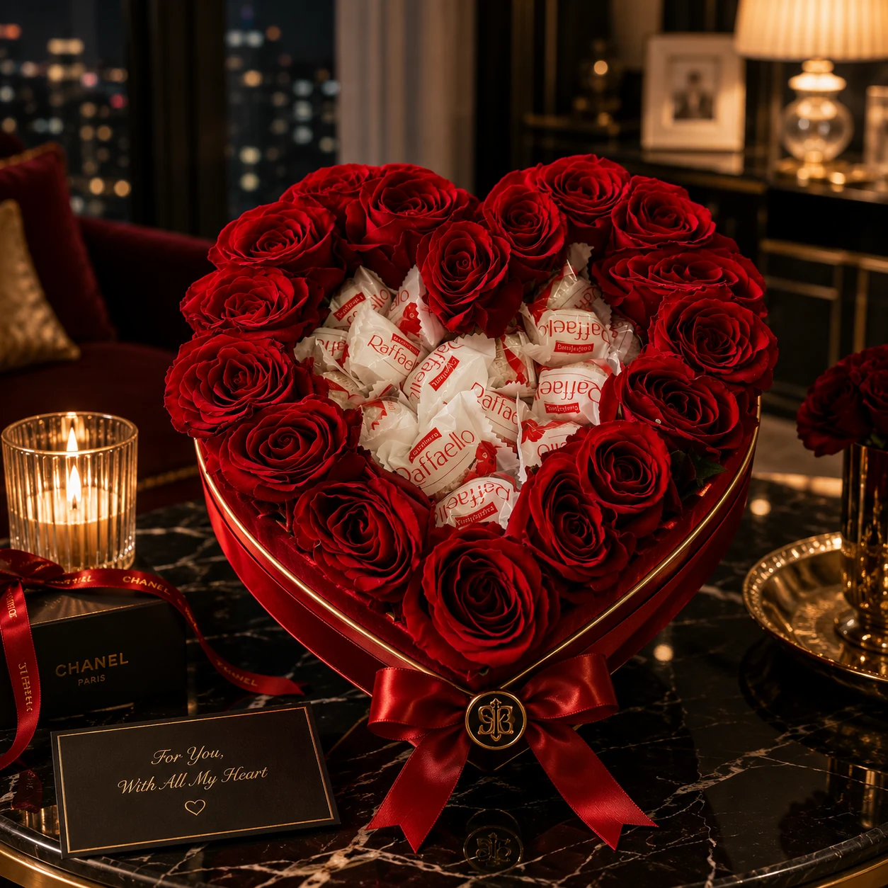 Romantic Rose Heart Box