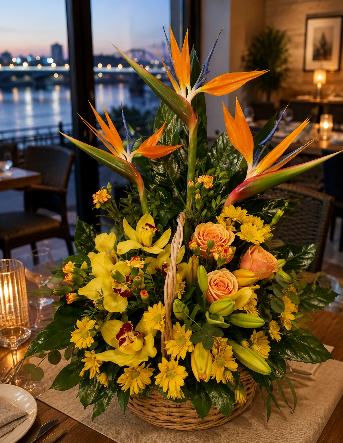 Tropical Flower Basket