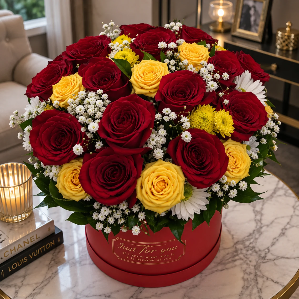 Red & Yellow Flower Box
