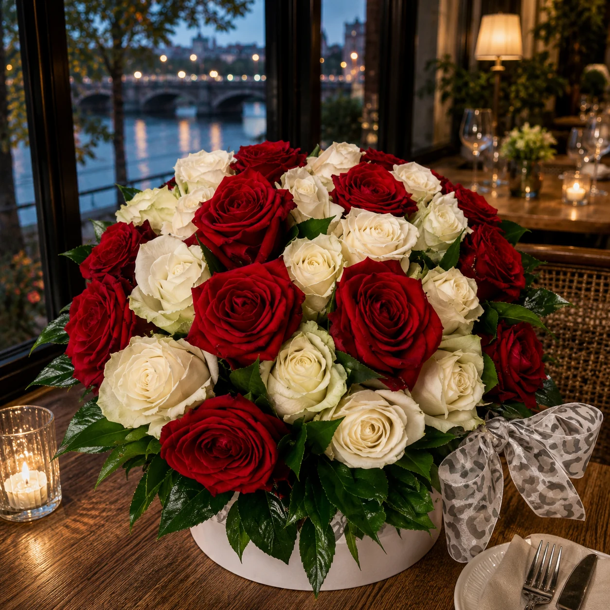 Red & White Rose Box