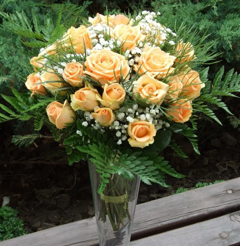 Apricot Rose Bouquet