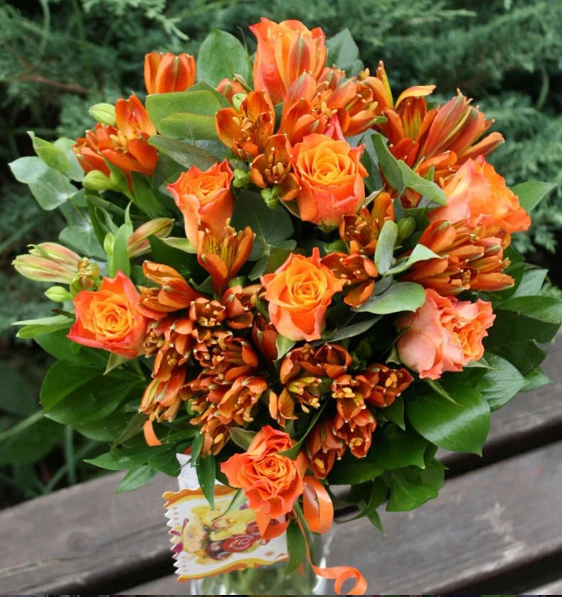 Orange Alstroemeria Bouquet