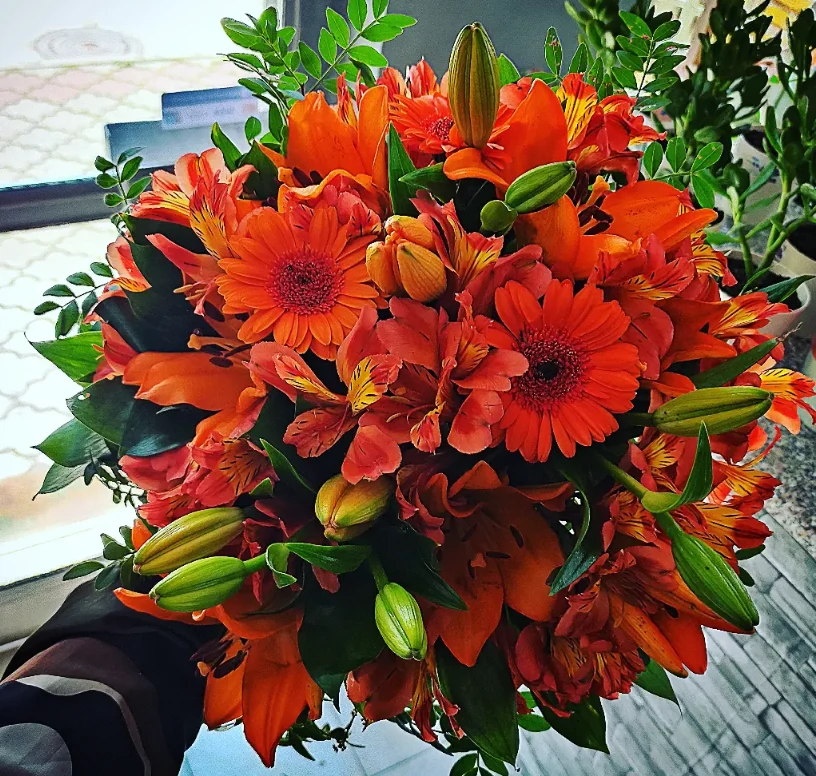 Orange Alstroemeria Bouquet