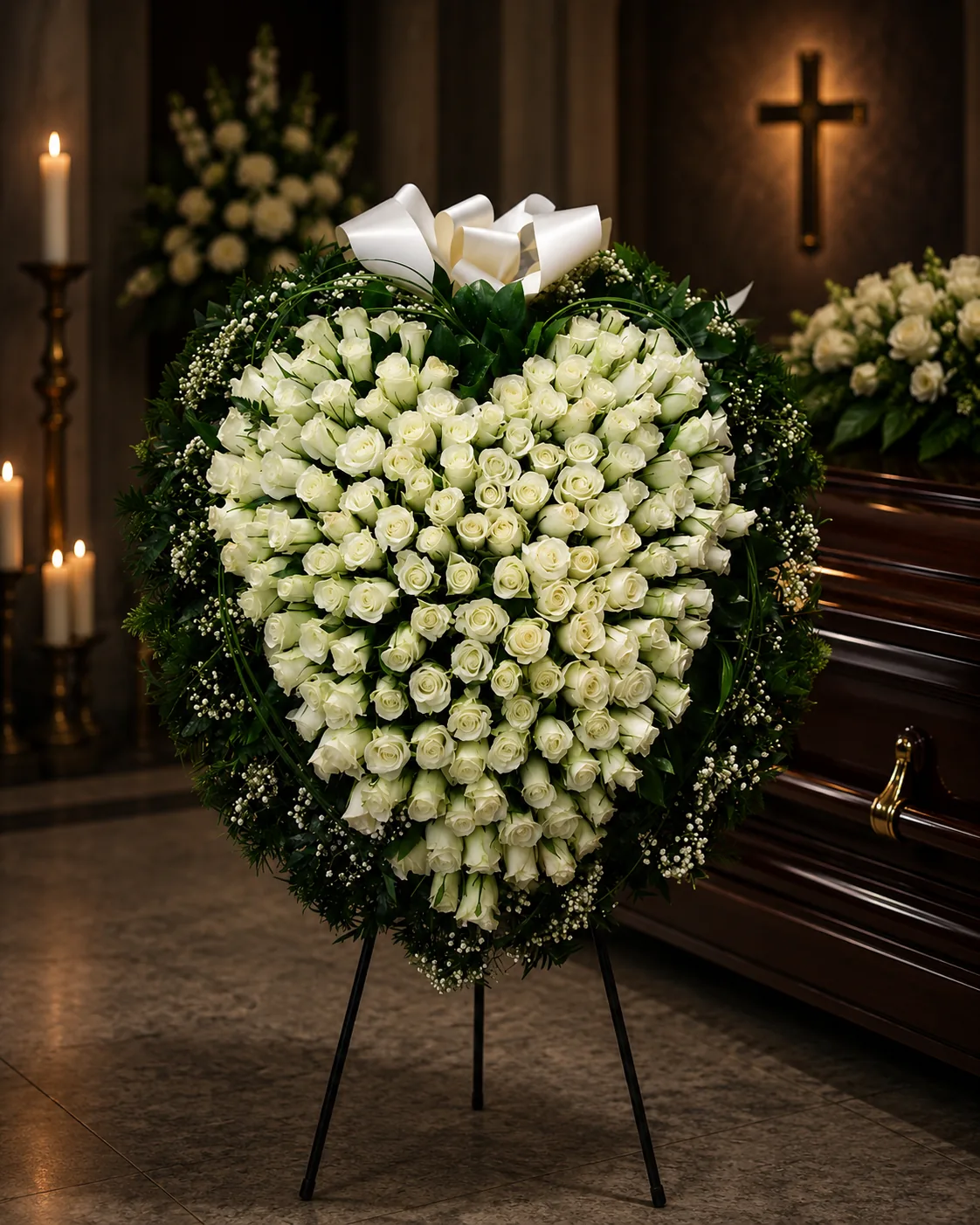 Heart of White Roses