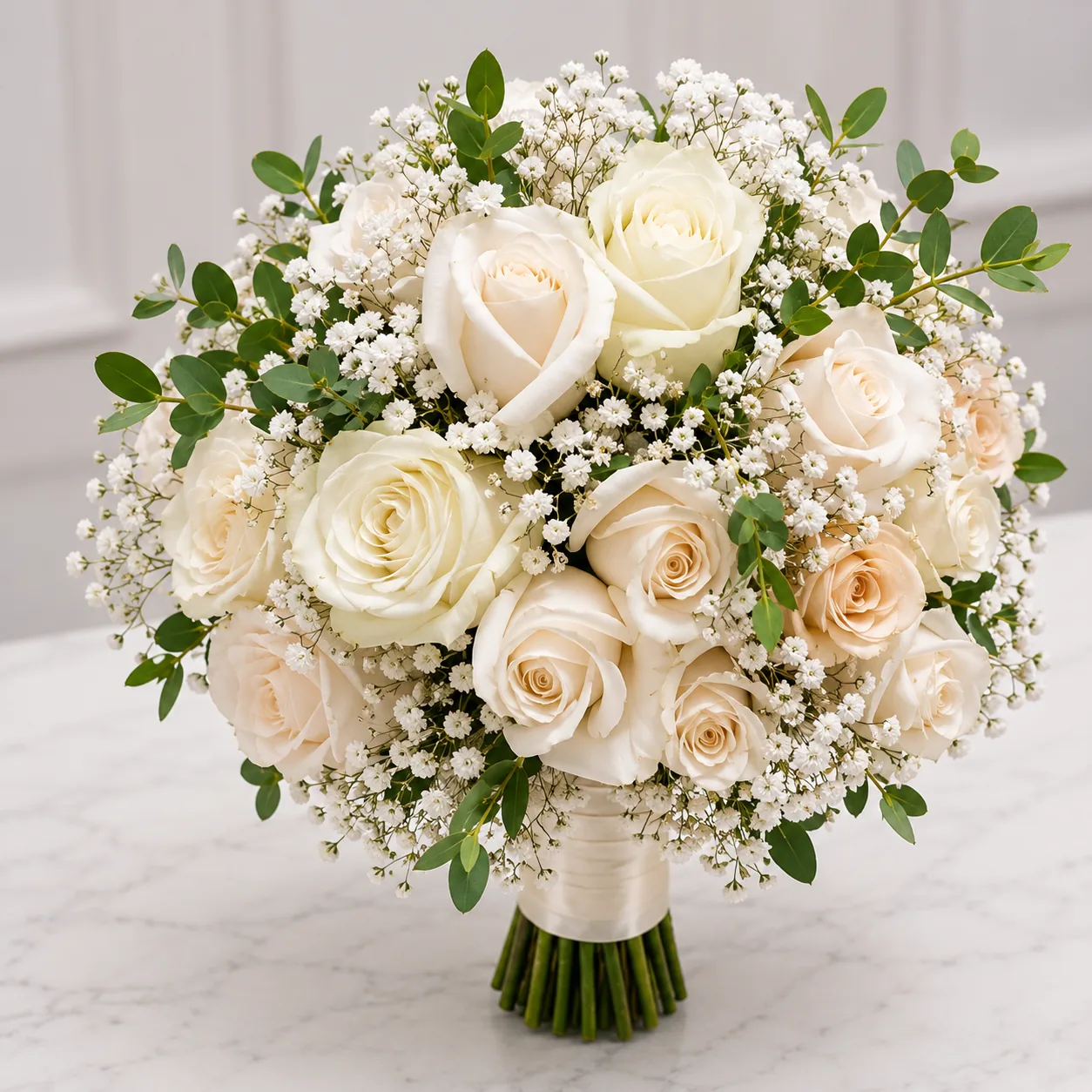 Ivory Gypsophila Bridal Bouquet