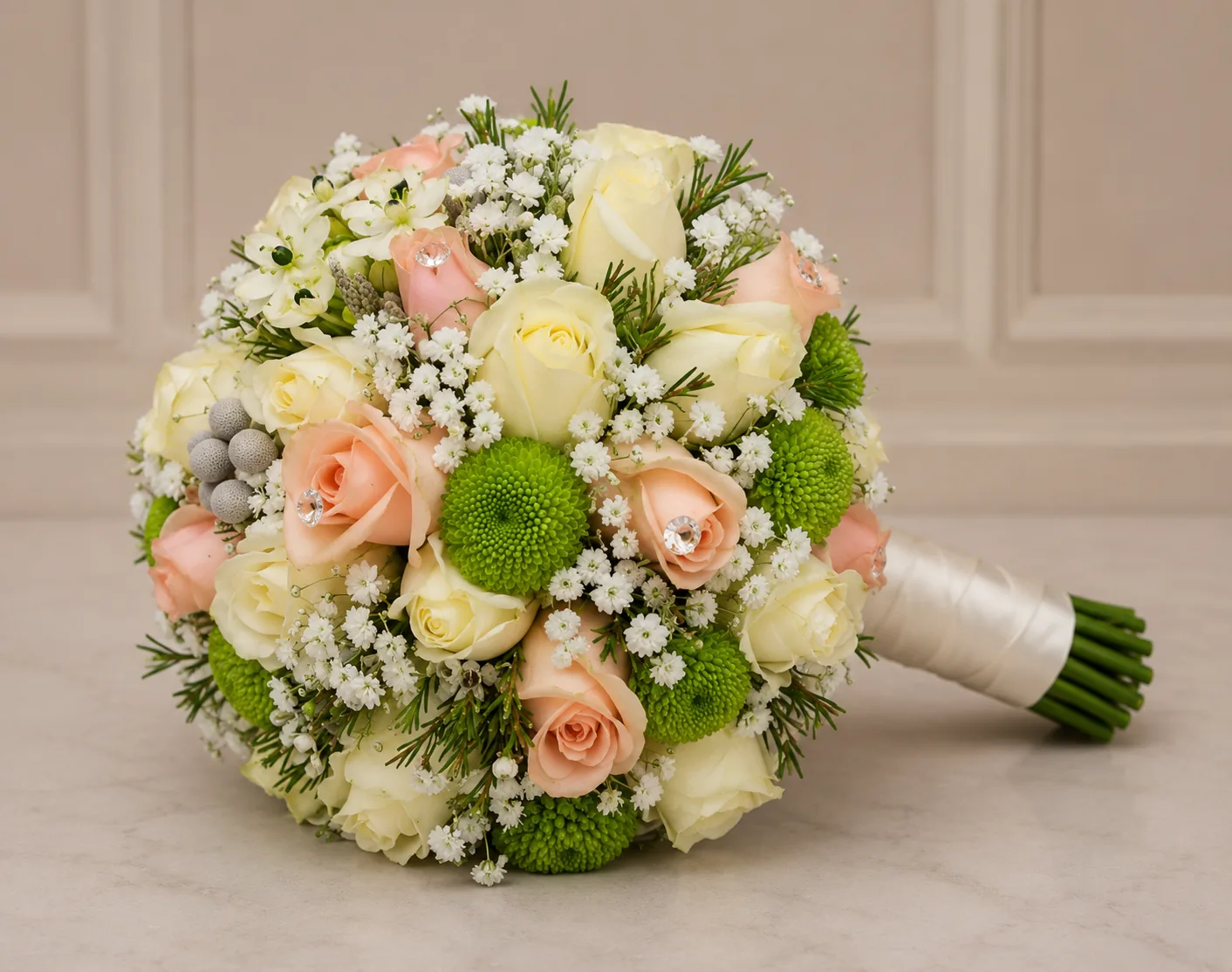 Cream Pastel Bridal Bouquet