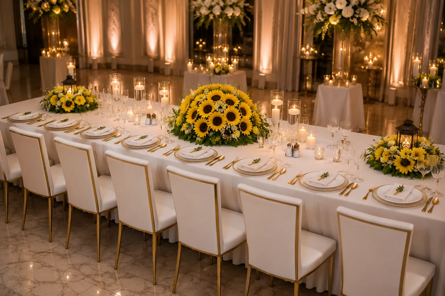 Sunflower Head Table Decoration