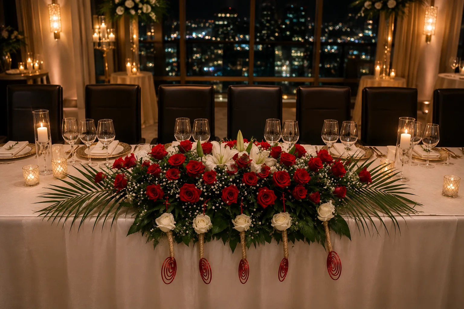 Red Rose Head Table Line
